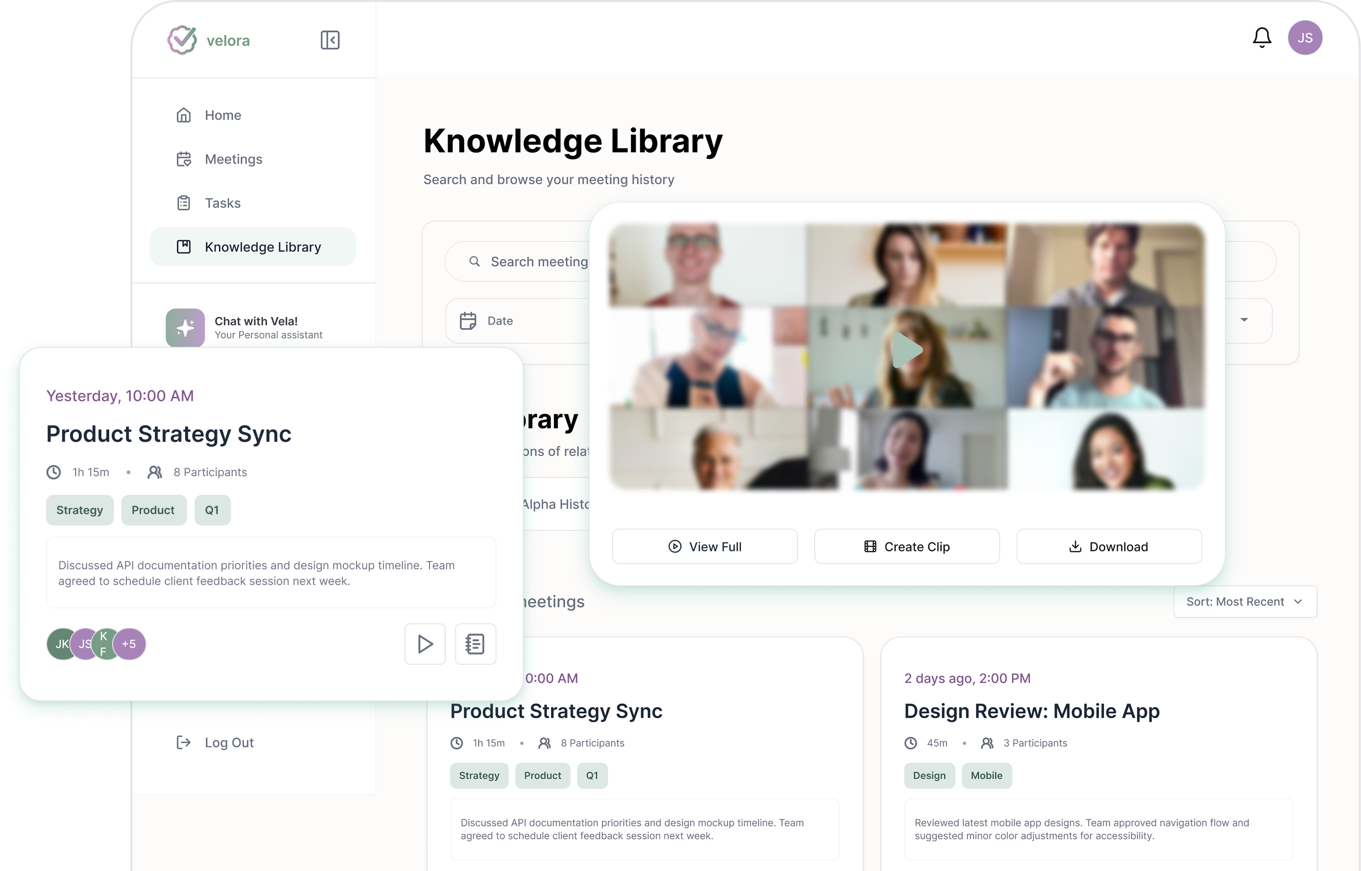 Knowledge Library mockup
